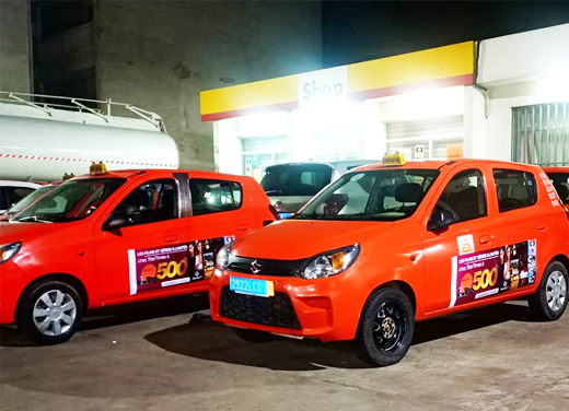 Affichage sur les taxis
